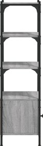 vidaXL Βιβλιοθήκη 3 Επιπέδων Γκρι Sonoma 41x30x109,5 εκ. Επεξεργ. Ξύλο