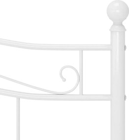 vidaXL Πλαίσιο Κρεβατιού Λευκό 180 x 200 εκ. Μέταλλο