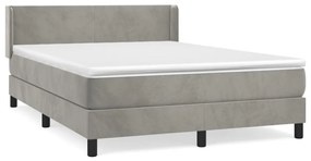 ΚΡΕΒΑΤΙ BOXSPRING ΜΕ ΣΤΡΩΜΑ ΑΝΟΙΧΤΟ ΓΚΡΙ 140X200 ΕΚ. ΒΕΛΟΥΔΙΝΟ 3130841