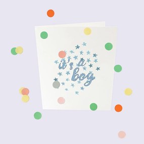 Ευχετήρια Κάρτα Κονφετί It's A Boy GL-BC-09 10x9cm Multi The Gift Label