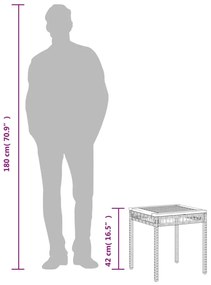 ΤΡΑΠΕΖΙ ΚΗΠΟΥ ΜΑΥΡΟ 38X38X42 ΕΚ. ΣΥΝΘΕΤΙΚΟ ΡΑΤΑΝ &amp; ΞΥΛΟ ΑΚΑΚΙΑΣ 365864