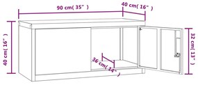 Αρχειοθήκη Ανθρακί 90 x 40 x 40 εκ. Ατσάλινη - Ανθρακί