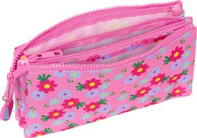 Τριπλή Κασετίνα Trolls Ροζ 22 x 12 x 3 cm