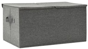 vidaXL Κουτί Αποθήκευσης Ανθρακί 50 x 30 x 25 εκ. Υφασμάτινο