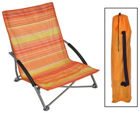 HI Καρέκλα Παραλίας Πτυσσόμενη Πορτοκαλί 65 x 55 x 25/65 εκ.