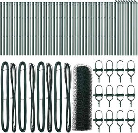 vidaXL Στύλος Περιφράξεων Πράσινο 100 x 0,6 μ (50 μμ πλέγμα)