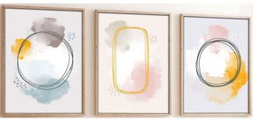 Κάδρα (Σετ 3Τμχ) 693BSE1212 30x40cm Multi Wallity Κάθετοι Mdf, Wood