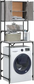 vidaXL Ντουλάπι Πλυντηρίου Γκρι Sonoma 68x48,5x194 εκ.