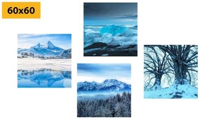 Σετ εικόνων χιονισμένο βασίλειο - 4x 60x60
