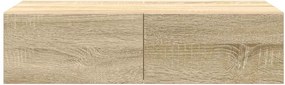 VidaXL Ράφι τοίχου με συρτάρια Δρυς sonoma 60x26,5x15 cm