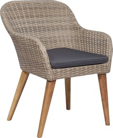 vidaXL Σετ Τραπεζαρίας Κήπου 5 Τεμαχίων Καφέ