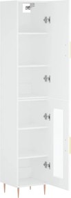 vidaXL Ντουλάπι Λευκό 34,5 x 34 x 180 εκ. από Επεξεργασμένο Ξύλο