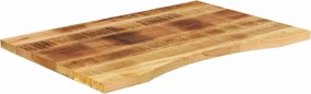vidaXL Επιφάνεια Γραφείου Καμπύλη 100x60x2,5εκ Μασίφ Ακατ. Μάνγκο