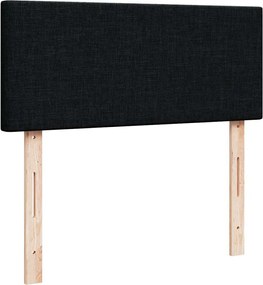 vidaXL Κρεβάτι Boxspring με Στρώμα Μαύρο 120x200 εκ. Υφασμάτινο