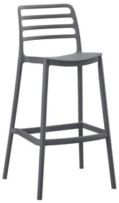 BAR STOOL POLYPROPYLENE GREY  GREY 37,2x50x101,5Hcm.