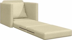 vidaXL Κρεβάτι καναπές 60cm Κρεμ ύφασμα