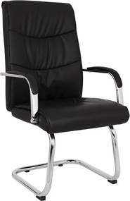 ΠΟΛΥΘΡΟΝΑ JACOB HM1045.11 ΜΑΥΡΟ PU ΜΕ ΒΑΣΗ ΧΡΩΜΙΟΥ 57x66,5x102 cm