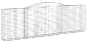 vidaXL Συρματοκιβώτια Τοξωτά 7 τεμ. 400x30x120/140 εκ. Γαλβαν. Ατσάλι