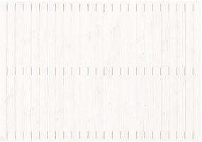 vidaXL Κεφαλάρι Τοίχου Λευκό 159,5x3x110 εκ. από Μασίφ Ξύλο Πεύκου