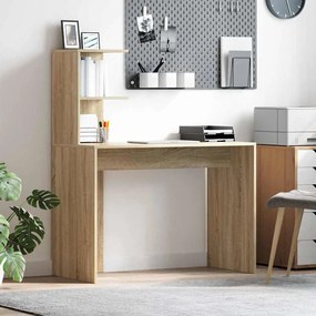 vidaXL Γραφείο Sonoma Δρυς 102 x 50 x 124 εκ. Επεξεργασμένο ξύλο
