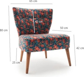 Πολυθρόνα Πολύχρωμο VIOLA NERGIZ 65x65x80
