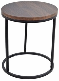 Τραπεζάκι Με Βάση Μαύρο Ξύλο/Μέταλλο 35x35x40cm ANKOR