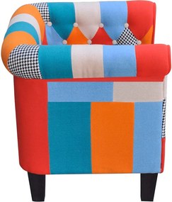 vidaXL Πολυθρόνα με Σχέδιο Patchwork Υφασμάτινη