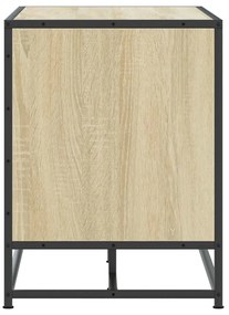 Πάγκος παπουτσιών Sonoma Oak Κατασκευασμένο ξύλο και μέταλλο - Καφέ