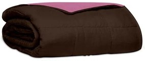 Κουβερλί percale μονόχρωμο Brown/Pink Υπέρδιπλο (220x240)