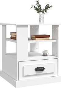 vidaXL Βοηθητικό Τραπέζι Λευκό 50 x 50 x 60 εκ. από Επεξεργασμένο Ξύλο