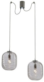 Φωτιστικό Οροφής Nereide I-NEREIDE-C-S2 TR 2xE27 Led Φ24,5cm 250cm Clear Luce Ambiente Design Glass
