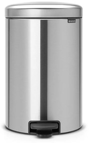 Brabantia 649041 Κάδος με πεντάλ 20L, Matt Steel