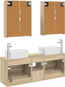 vidaXL Σετ Επίπλων Μπάνιου 5 pcs Sonoma Δρυς