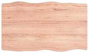 vidaXL Επιφ Τραπεζιού Αν Καφέ 100x60x(2-6)εκ.Ακατέργ. Μασίφ Ξύλο Δρυός