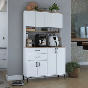 Ντουλάπι Λευκό / Καρυδί FAGRE 120x45x204.2