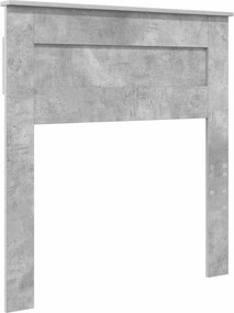 vidaXL Σκελετός Κρεβατιού με κεφαλάρι Σκυρόδεμα Γκρι 100 x 200 cm