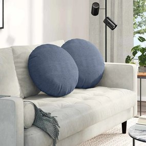vidaXL Μαξιλάρια καθισμάτων 2 pcs Μπλε Ø50 x 19 εκ