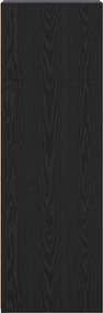 vidaXL Highboard Μαύρη Δρυς 40 x 41 x 124 εκ Επεξεργασμένο Ξύλο