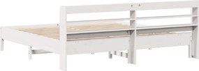 vidaXL Σκελετός Κρεβ. Χωρίς Στρώμα Λευκό 180x200 εκ Μασίφ Πεύκο