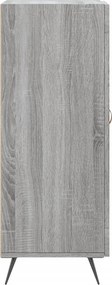 vidaXL Ντουλάπι Γκρι Sonoma 34,5x34x90 εκ. από Επεξεργασμένο Ξύλο