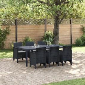 vidaXL Σετ Εξωτερικής Τραπεζαρίας 7 pcs Ανθρακί 200 x 100 x 73 εκ.
