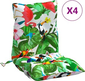 vidaXL Μαξιλάρια Καρέκλας με Πλάτη 4 τεμ. Πολύχρωμα Ύφασμα Oxford