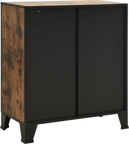 vidaXL Ντουλάπι Αποθήκευσης Ρουστίκ Καφέ 72x36x82 εκ. Μέταλλο / MDF