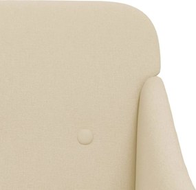 vidaXL Πολυθρόνα Κρεμ 63 x 76 x 80 εκ. Υφασμάτινη