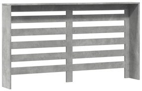 vidaXL Κάλυμμα Καλοριφέρ Γκρι Σκυροδέματος 149x20x82 εκ. Επεξ. Ξύλο
