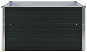 vidaXL Ζαρντινιέρα Ψηλή Ανθρακί 100x100x45 εκ. Γαλβανισμένος Χάλυβας