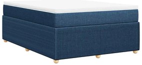 vidaXL Κρεβάτι Boxspring με Στρώμα Μπλε 140x200 εκ. Υφασμάτινο