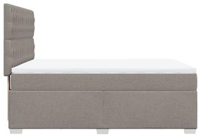 ΚΡΕΒΑΤΙ BOXSPRING ΜΕ ΣΤΡΩΜΑ TAUPE 140X200 ΕΚ. ΥΦΑΣΜΑΤΙΝΟ 3292822