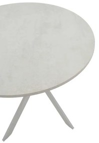Τραπέζι Dammero pakoworld mdf σε γκρι απόχρωση με πόδι γκρι μέταλλο Φ100x75εκ