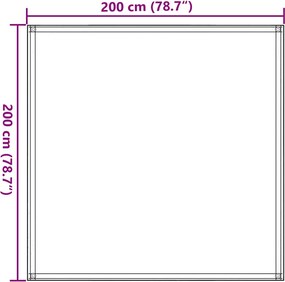 vidaXL Χαλί Σκηνής Μαύρο 200 x 200 εκ.